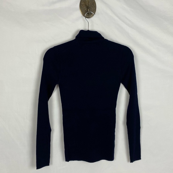 NEW Norse Projects Dark Navy Siri Roll 100% Merino Wool Sweater Womens Size XS - Picture 9 of 16